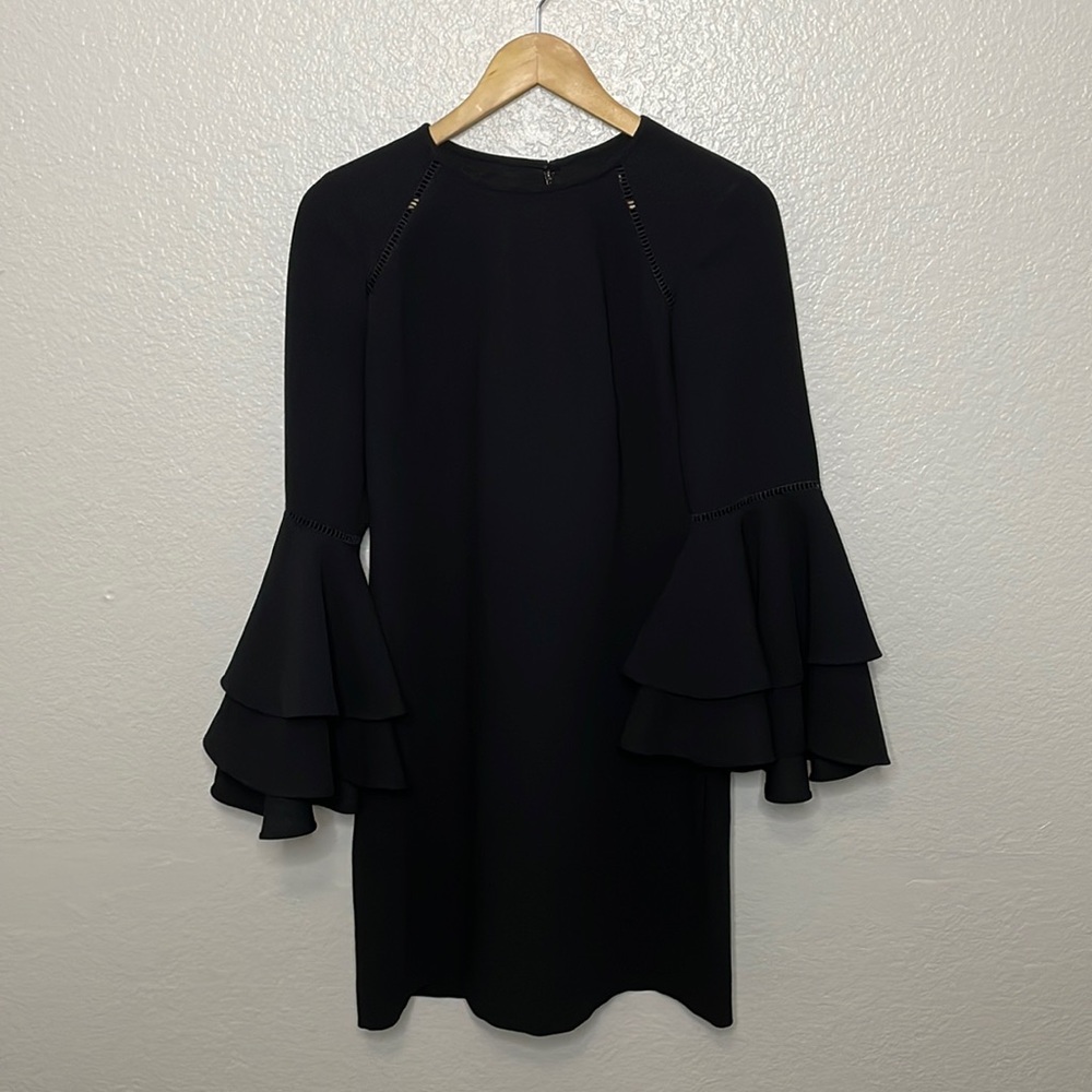 CHELSEA28 Dress With Bell Sleeves | Black | Size 6
